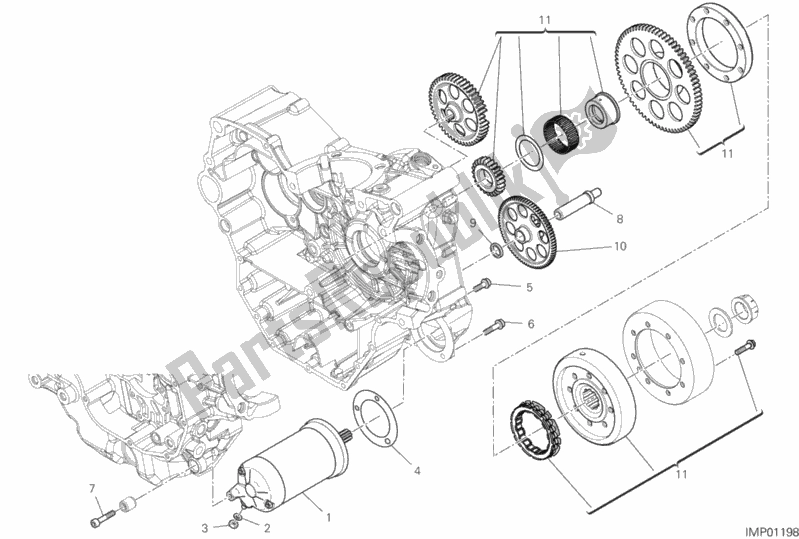Toutes les pièces pour le Démarrage Et Allumage électrique du Ducati Multistrada 950 Brasil 2019
